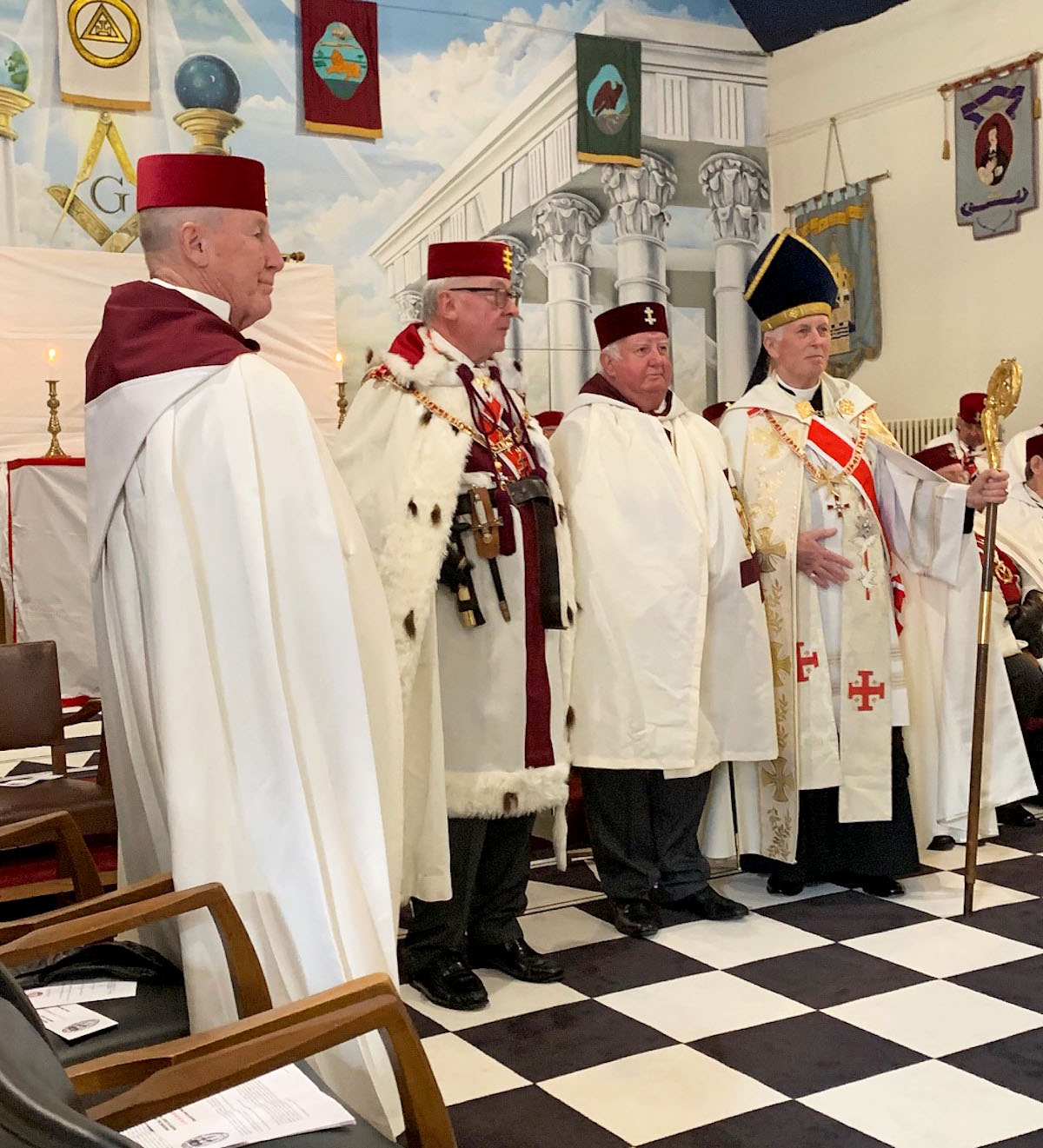 E.Kt. Simon Atkinson, Grand Master, R.E.Kt. Kieth Marshall & Great Prelate