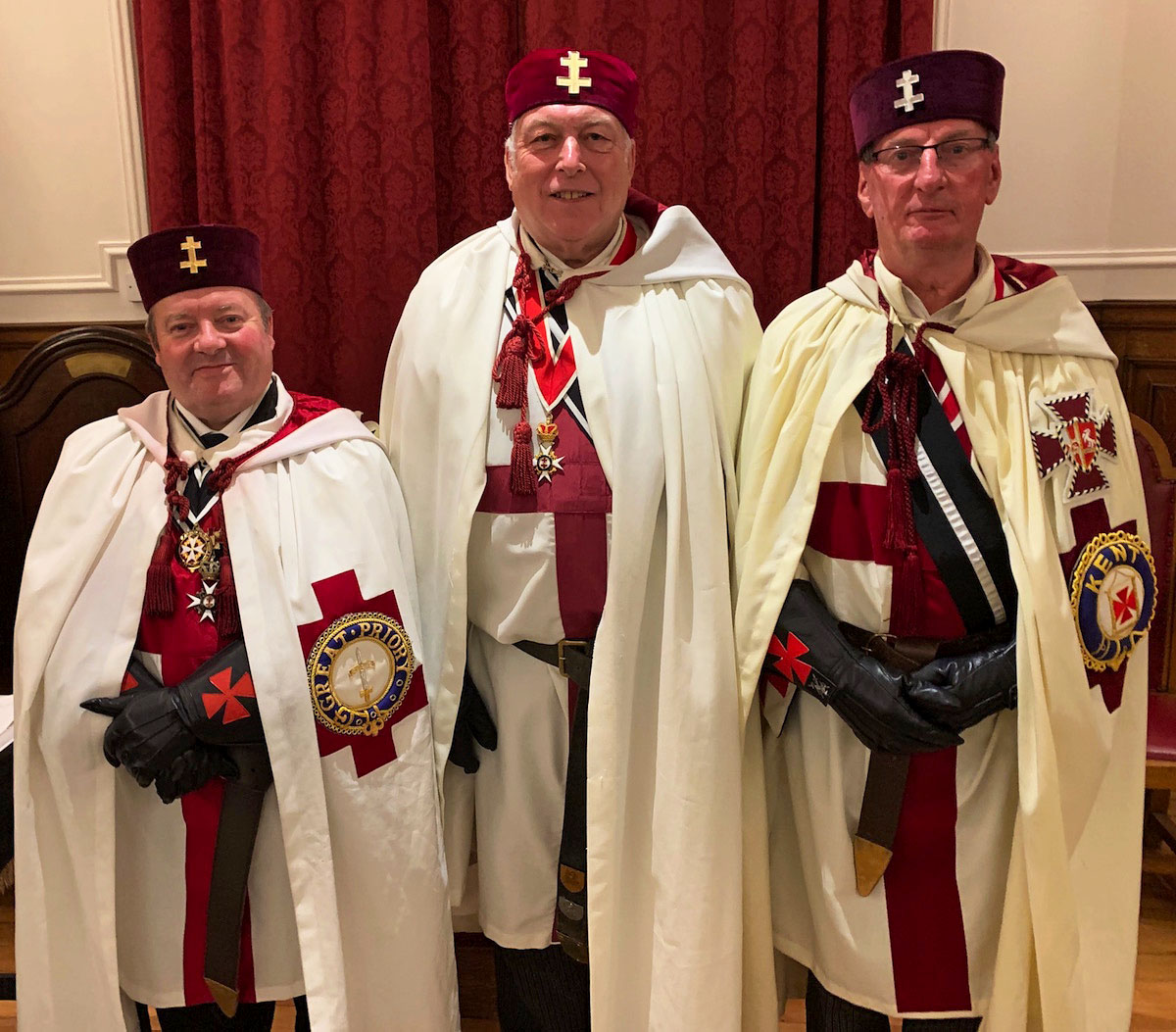 E.Kt. V.King, V.E.Kt. D.Dean & E.Kt. R.Woodgate